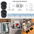 Zulkit Junction Box, ABS Plastic Dustproof Waterproof IP65 Electrical Boxes with 2 Cable Glands, 7.9 x 3.9 x 2.8 inch