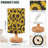 ALAZA Bedside Table Lamp for Bedroom Sunflowers Nightstand LED Light Lamps with USB Port Linen Fabric Shade Table Desk