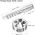 uxcell M16 x 2mm Metric Tap and Die Set, Machine Thread Screw Tap with Round Threading Die, Tap & Die Kit for Nut Screw Bolt Thread Repair