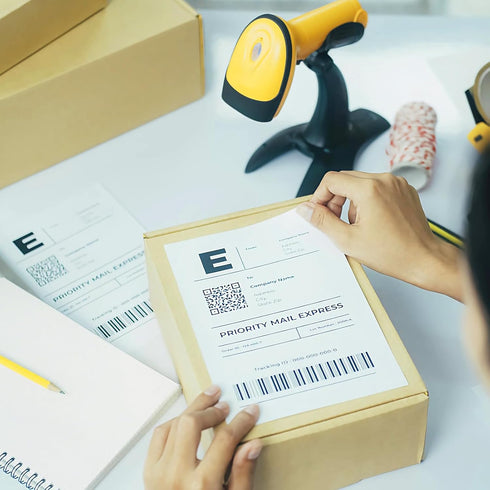 Full Sheet Labels 8.5” x 11” Shipping Address Labels, Printable White Sticker Paper for Laser & Inkjet Printers