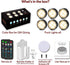 TECOMLIGHT Closet Counter 6 Pack LED Puck Lights with Remote Control, Battery Operated Wireless Light, Under Cabinet
