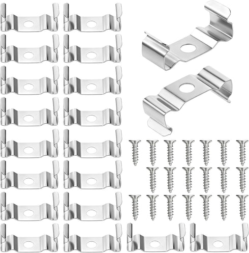FdcZeyxior T5 Clips Bracket Hanger for Integrated Tube Light Fixture, 20 Pcs Fluorescent