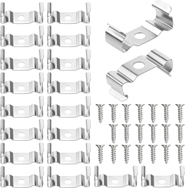 FdcZeyxior T5 Clips Bracket Hanger for Integrated Tube Light Fixture, 20 Pcs Fluorescent
