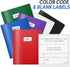 Sooez 6 Pack Heavy Duty Plastic Folders with Pockets, 2 Pockets Folder, Classic Colors for Back to School
