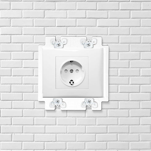 8pcs BE2-8 (2 Gang) Electrical Outlet Box Extender, Double Gang Extender with 32pcs Screws, Heavy Duty Plastic