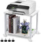Cakokow Under Desk Printer Stand - 2-Tier Industrial Mobile Printer Table with Storage