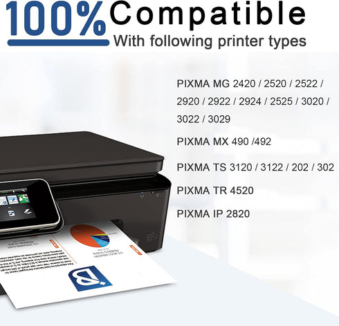 BJ Ink Cartridges Replacement for Canon PG-245XL 245 XL Compatible with PIXMA MG2520 MG2920 MG2922 MG2924 (2 Black)