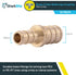 SharkBite 3/8 Inch x 1/2 Inch Crimp Reducing Coupling, Pack of 25, Brass Plumbing Fitting, PEX Pipe, PE-RT, UC009LF by SharkBite