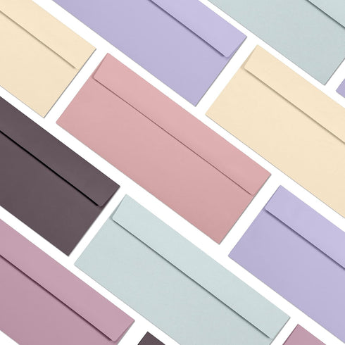 Business Envelopes, 120-Pack #10 Envelopes, 4 1/8 x 9 1/2 Inches, 6 Muted Pastel Colors