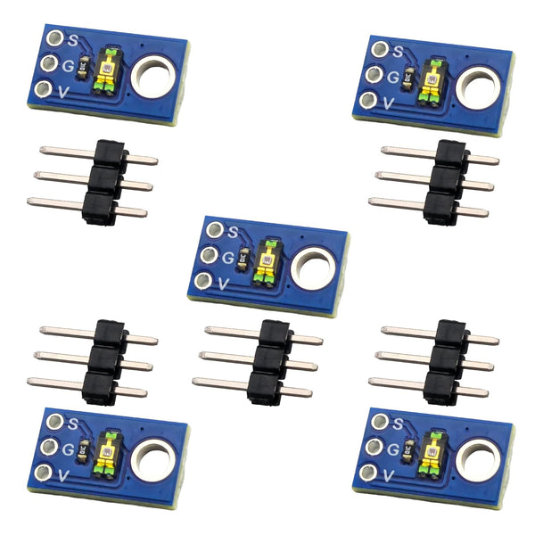 QUAINTBYTE 5 PCS TEMT6000 Ambient Light Sensor Module, Sensor Breakout Module for Arduino,