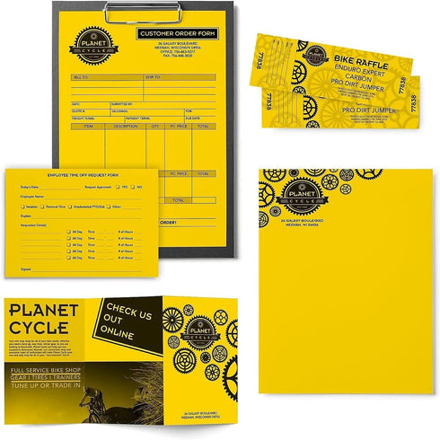 Neenah Paper Color Paper, 24lb, 8 1/2 x 11, Solar Yellow, 500 Sheets