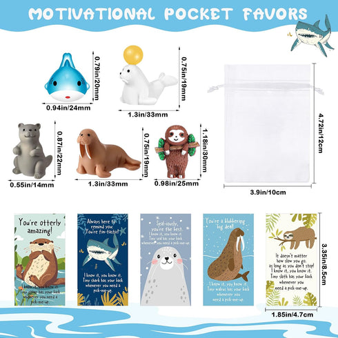 75 Sets Fumete Employee Appreciation Gifts Bulk for Coworker Graduation Teacher Nurse Volunteer Positive Resin Animal