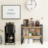 Office Desk Shelf Organizer, Wood Desktop Bookshelf Supplies Storage Rack, 2 Tier Shelf for Desk and Dresser (Black)