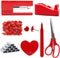 Red Desk Accessories, Red Office Supplies, Stapler and Tape Dispenser Set, Red Desk Accessory Kit, Gift for Students,