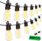 100FT Outdoor String Lights with 52 Shatterproof S14 Vintage Edison Bulbs E12
