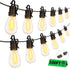 100FT Outdoor String Lights with 52 Shatterproof S14 Vintage Edison Bulbs E12