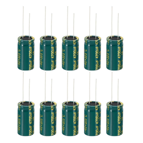 PATIKIL 16V 4700uF Electrolytic Capacitors, 10Pcs 13x25mm Aluminum High Frequency Capacitors for Circuit Boards