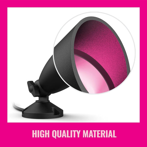 1 Pack WiZ LED Color Changing Outdoor Spotlight Extension - Starter Kit Required - Weatherproof - Control with WiZ App