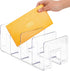 Lawei 4 Pack Acrylic File Sorter, 4-Section Clear Desktop File Folder Holder Organizer for Books, Envelopes, Mail,