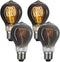 A19 Vintage Edison Filament Light Bulb, Warm White Antique Flexible Spiral, E26 Base, 4 Pack