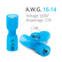 Wirefy 150 PCS Wire Spade Connectors, Female Heat Shrink Quick Disconnect Electrical Spade Terminals, Blue