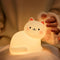 lurk deep Cat Night Light for Kids,7 Colors Lamp,Tap Dimmable,Rechargeable Portable and Squishy Silicone