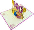 iGifts And Cards Happy 100th Birthday 3D Pop Up Greeting Card, Special Occasion, Celebration for Husband, Wife, Friend