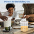 Twdrer 7 Sizes Plastic Beaker Set, Clear Measuring Graduated Liquid Container Beakers with 20 PCS Plastic Droppers