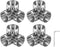 uxcell 4Pcs Elbow Corner Cross Structural Pipe Connectors 3 Way End Rails