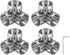 uxcell 4Pcs Elbow Corner Cross Structural Pipe Connectors 3 Way End Rails