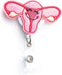Nurse Badge Reel Retractable, Nursing Name Badge Holder, Cute Badge Reels for Nurses, Uterus