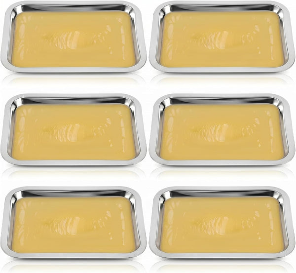 iplusmile 6 Set Dissection Pan with Wax, 10.2" x 7.5" Reusable Thicken