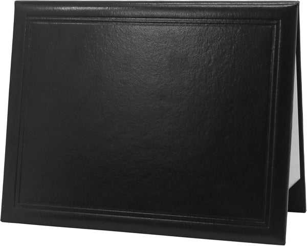 Diploma Cover GraduatePro - 8.5x11 Graduation Covers Certificate Document Holder Smooth Leather Black