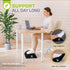 ErgoFoam Ergonomic Foot Rest Under Desk - Premium Velvet Soft Foam for Lumbar, Back, Knee Pain - Black
