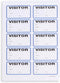 Blue Summit Supplies Visitor Badge Log Book with Duplicate Record, 250 Stickers per Pack, School Visitor Stickers