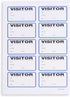 Blue Summit Supplies Visitor Badge Log Book with Duplicate Record, 250 Stickers per Pack, School Visitor Stickers