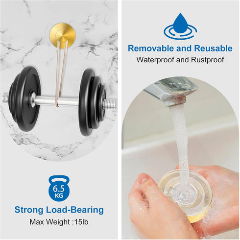 EASETROL (4, Suction Cup Hooks for Shower Towels Robes, Heavy Duty Wreaths Hangers Hooks Stainless Steel, No Drill on