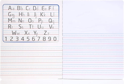 Mintra Office Composition Notebooks, Primary Ruled, 4 Pack, Blue Cover, 80 Sheets, 7.5in x 9.75in, For School, Home,