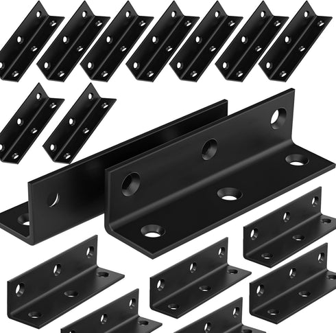 REDOVANT 25Pcs Stainless Steel Angle Brackets, 3.15 x 0.78 Heavy Duty Corner Brace