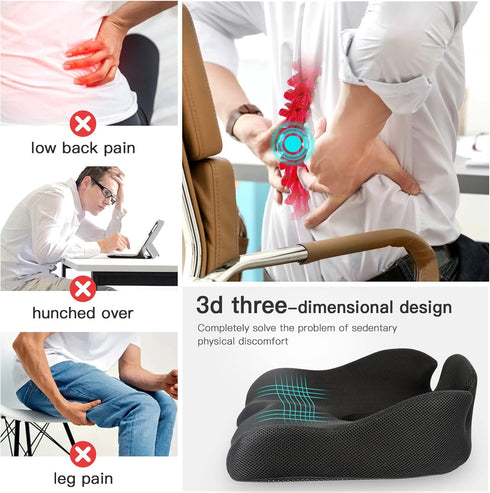 Tailbone Benazcap Standard Memory Seat Cushion for Office Chair Pressure Relief Sciatica & Pain Relief Firm Coccyx Pad