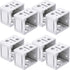 Jetec 8 Pieces 1 Inch White Blind Brackets, Profile Box Mounting Bracket for Window Blinds Headrail
