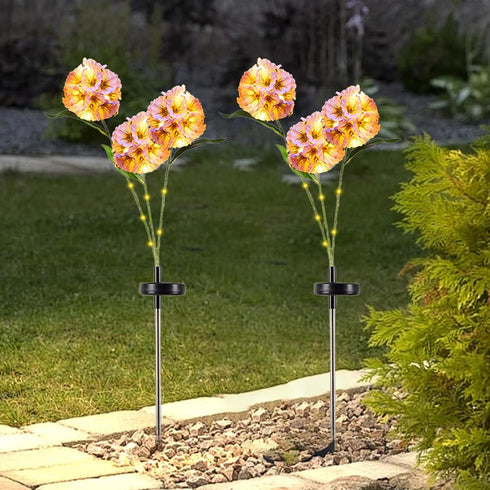 42 4th Solar Daisies Flower Stake Lights for Yard Decor, LED Outdoor Waterproof Daisy Shaped Solar Light for Garden