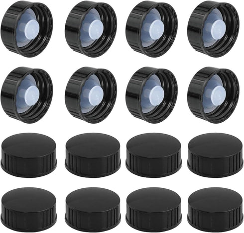 16 Pcs Growler Caps 28mm - Black Phenolic Caps for Glass and Plastic Bottle Lids, Daily Chemicals, Food
