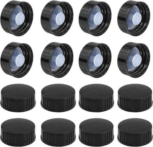 16 Pcs Growler Caps 28mm - Black Phenolic Caps for Glass and Plastic Bottle Lids, Daily Chemicals, Food