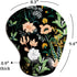 Ergonomic Mouse Pad with Wrist Support, Black Floral Cute Design, Non-Slip PU Base for Home Office Working & Pain Relief