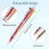 JPSOR 48 Pack Multicolor Pen for Kids, 6-in-1 Transparent Barrel Pen, 0.5mm Retractable Ballpoint