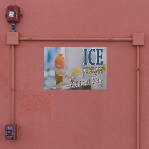 Fastasticdeals 36x24Inches Decal Stickers Multiple Sizes Ice Cream Cone Or Cup Advertising Printing Industrial Vinyl