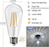 Edison LED Light Bulbs 60 Watt Equivalent 8W Dimmable LED Light Bulbs 5000K Daylight 800 Lumen CRI90 E26 Base for Ceiling Vanity Light Dinning Room Kitchen 6 Pack by Jensense