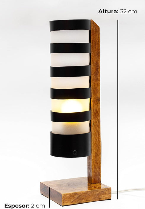 Desk Lamp for Bedside Table with 1 Watt Yellow LED Bulb, Decorative Handmade Nigthstand Lamp for Bedroom, Living Room, Kids Room or College Dorm. Warm Light to Decorate Romantic Spaces by KUSSHER
