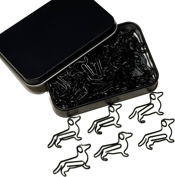 Cute Dachshund Dog Shaped Paper Clips, 60 PCS, Assorted Colors, Fun Office Gifts for Dog Lovers